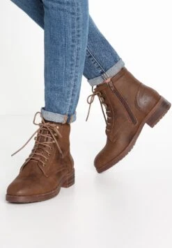 Anna Field Winter Boot - Botines Con Cordones - Coffee
