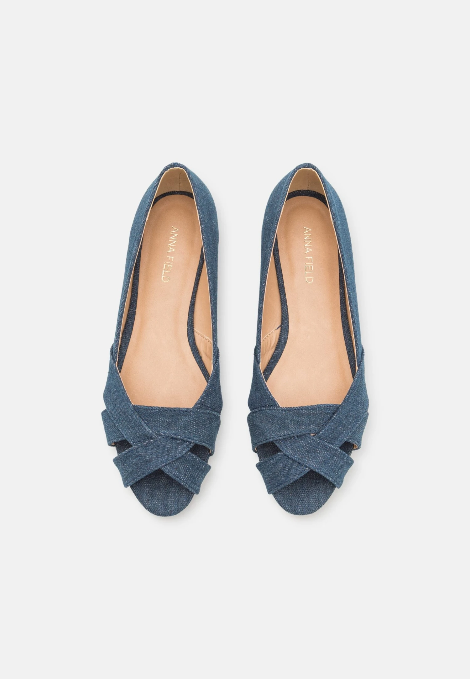 Anna Field Bailarinas Peeptoe - Blue 6 Anna Field Bailarinas Peeptoe - Blue - Imagen 6