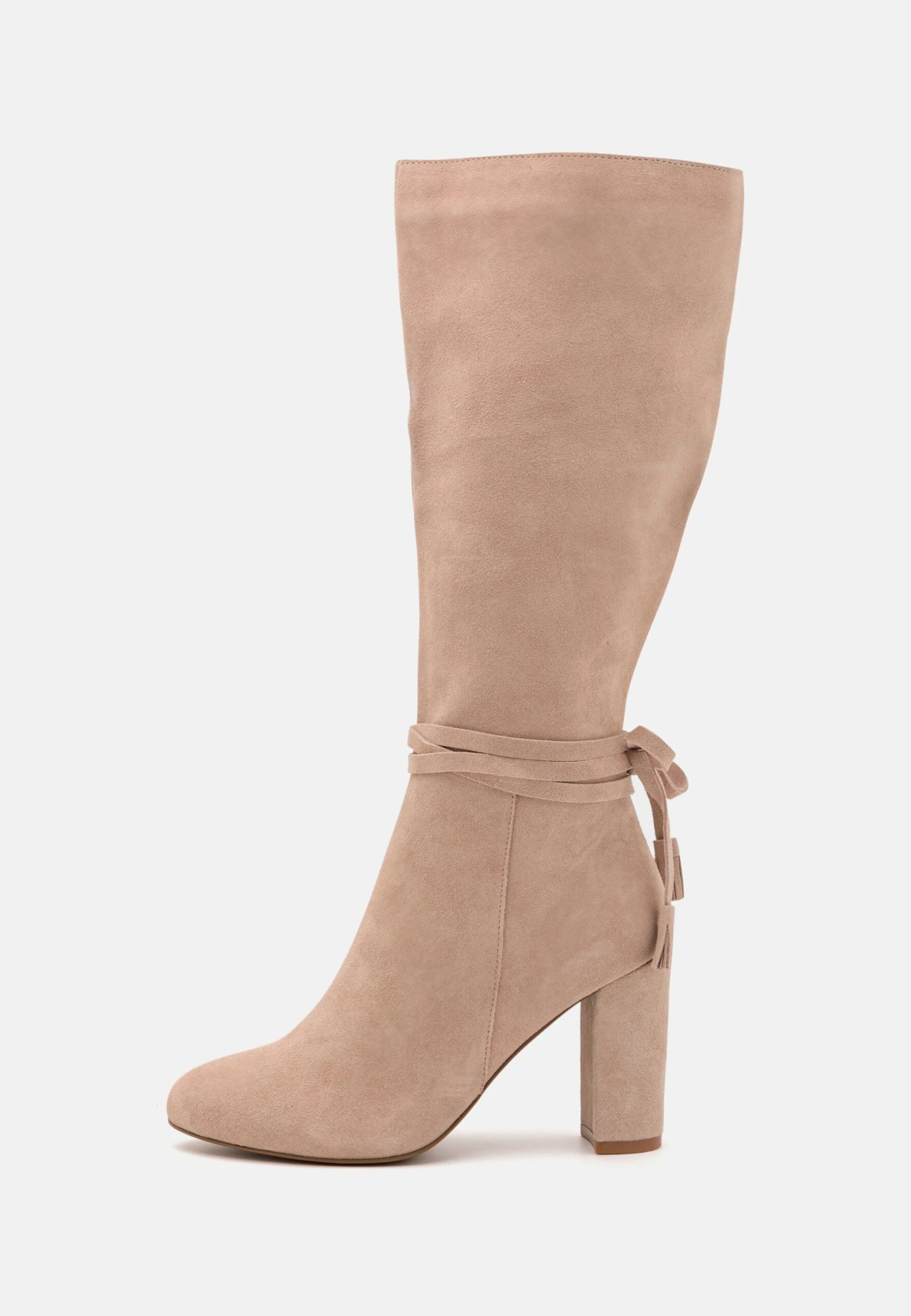 Leather - Botas De Tacón - Beige 2 Leather - Botas De Tacón - Beige - Imagen 2