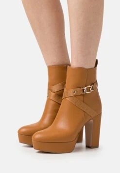 Anna Field Botines Con Plataforma - Cognac