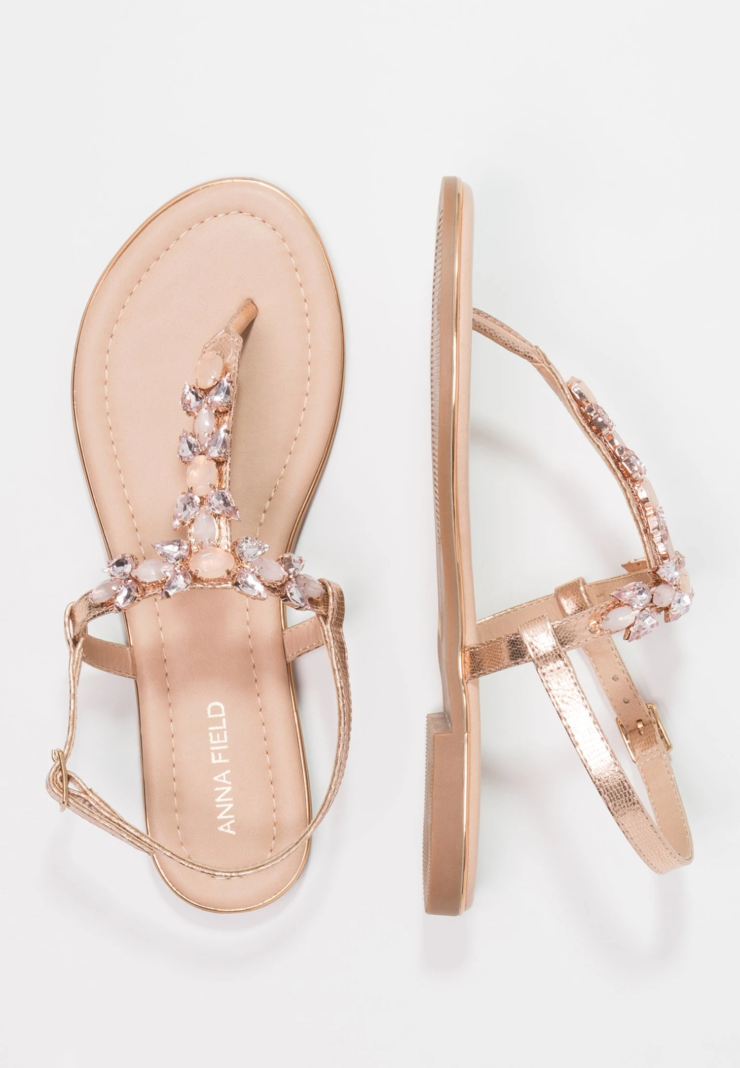 Anna Field Sandalias De Dedo - Rose Gold 3 Anna Field Sandalias De Dedo - Rose Gold - Imagen 3