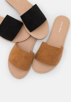 Anna Field 2 Pack - Sandalias Planas - Black/Cognac -Anna Field 820ec1cf757c4e8aa7c071bfb84f5f10