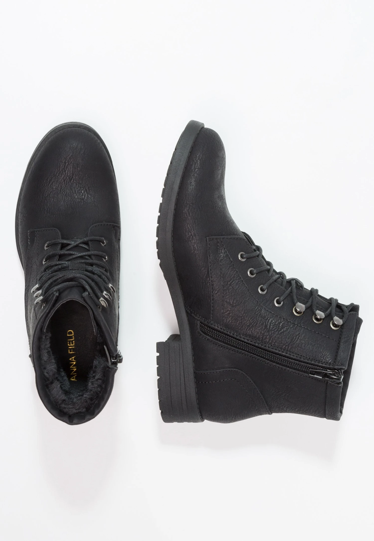 Anna Field Winter Boot - Botines Con Cordones - Black 3 Anna Field Winter Boot - Botines Con Cordones - Black - Imagen 3