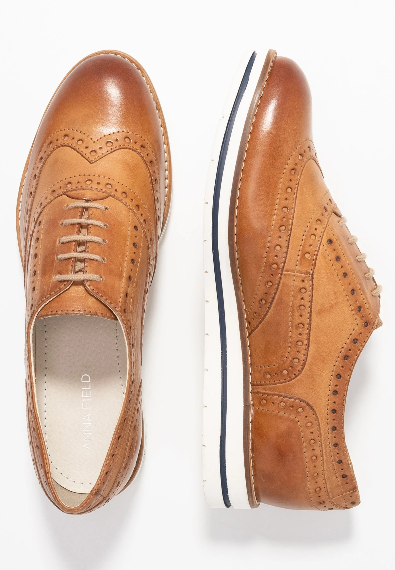 Anna Field Leather - Zapatos Con Cordones - Cognac 4 Anna Field Leather - Zapatos Con Cordones - Cognac - Imagen 4