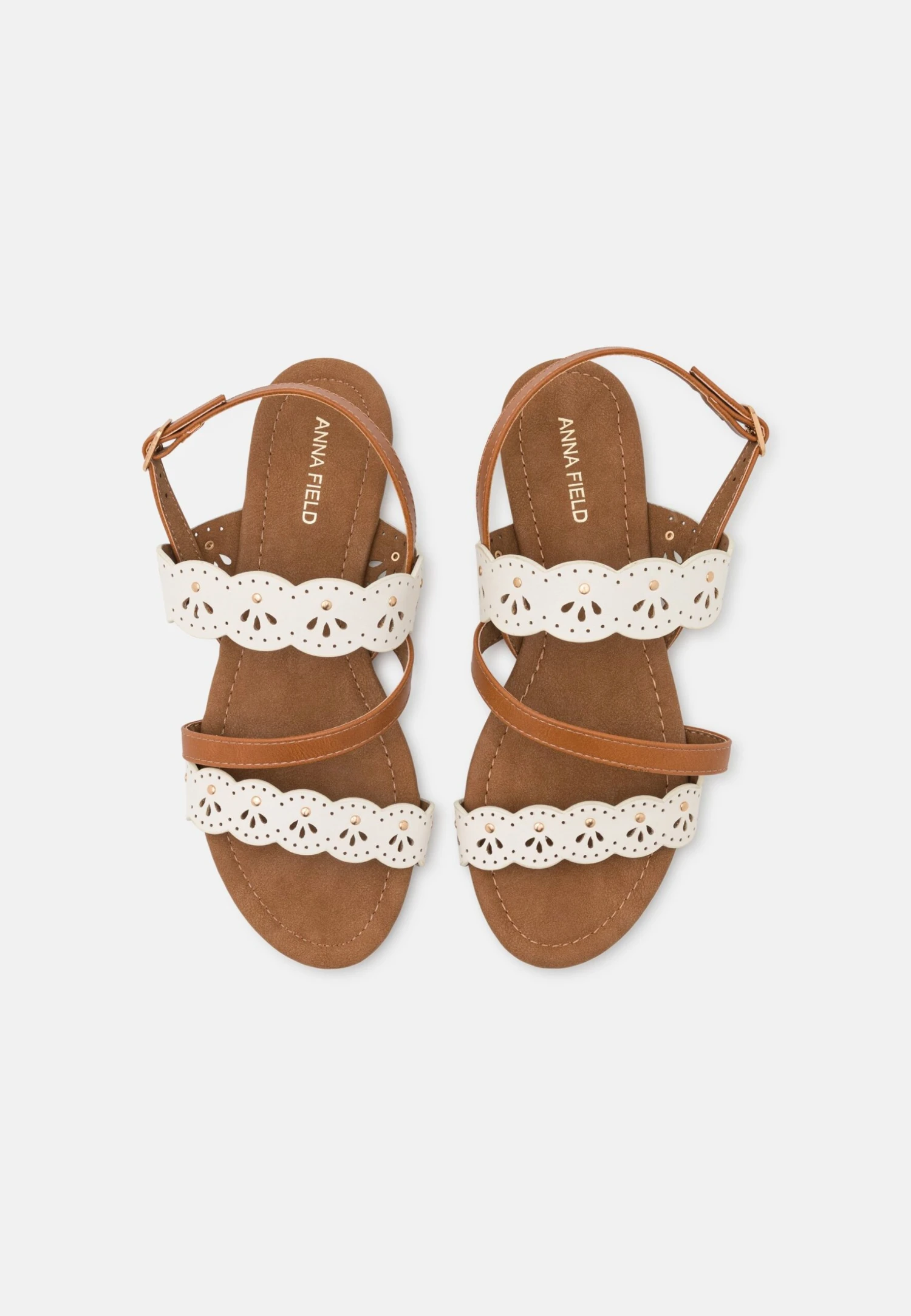 Anna Field Sandalias - White/Cognac 6 Anna Field Sandalias - White/Cognac - Imagen 6