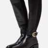 Leather- Botas - Black