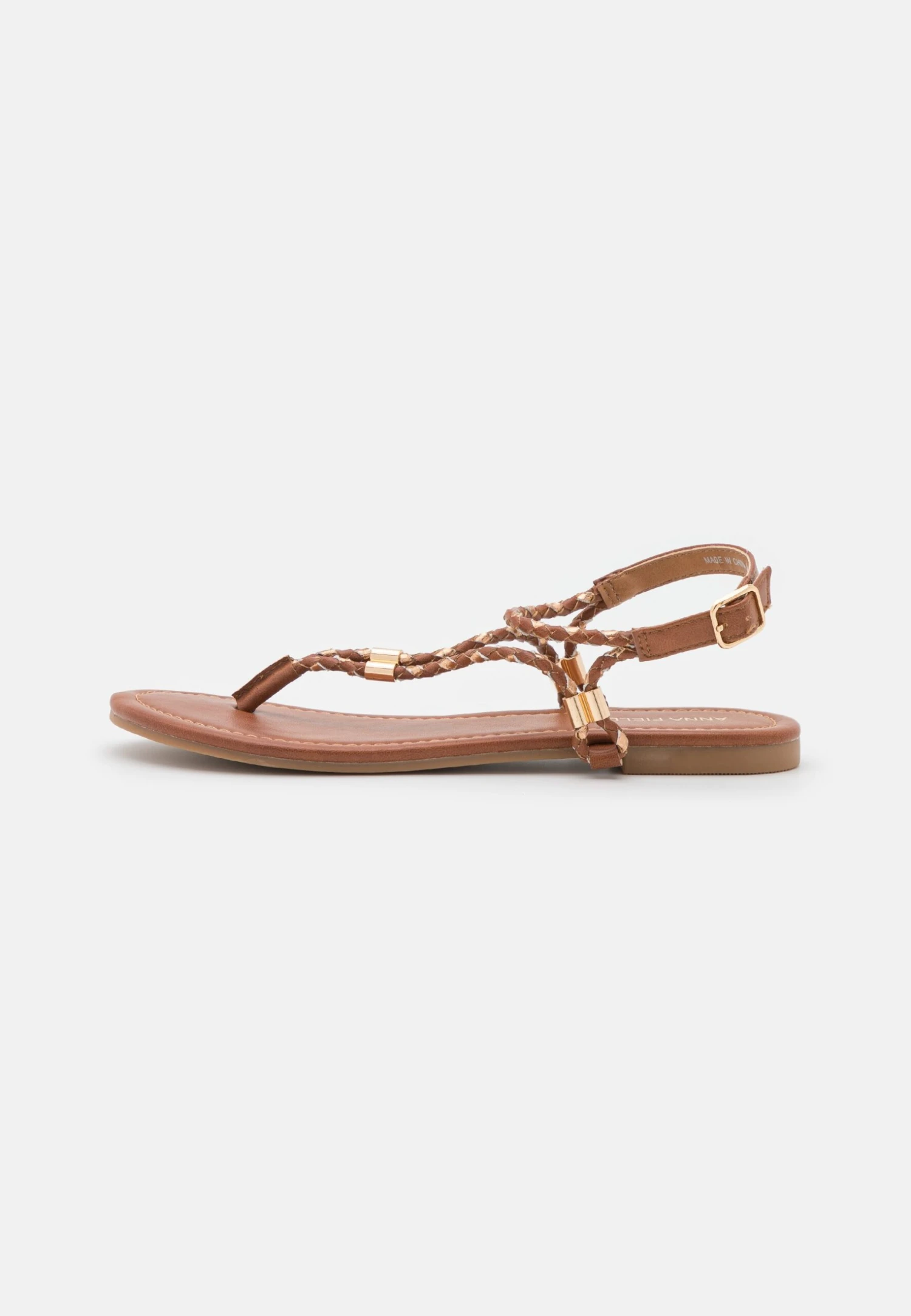 Anna Field Sandalias De Dedo - Cognac/Gold 2 Anna Field Sandalias De Dedo - Cognac/Gold - Imagen 2