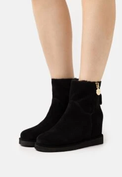 Anna Field Leather Winter Boot - Botines Bajos - Black