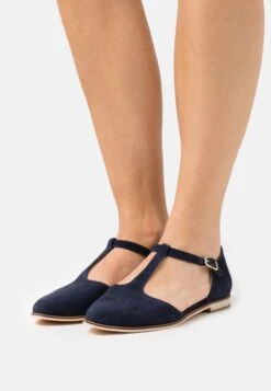 Leather - Bailarinas Con Hebilla - Dark Blue