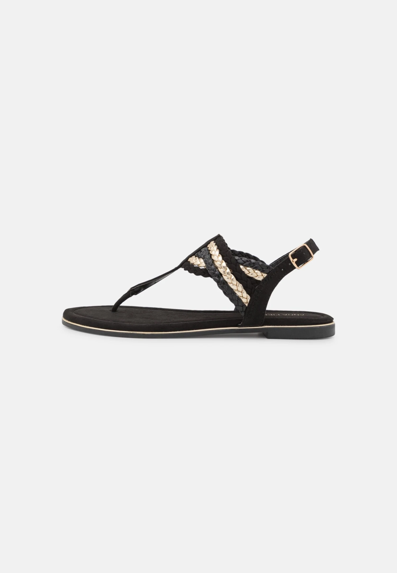 Anna Field Sandalias De Dedo - Black/Gold 2 Anna Field Sandalias De Dedo - Black/Gold - Imagen 2